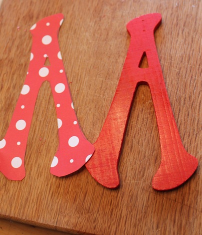 Pattern and Red Letter A