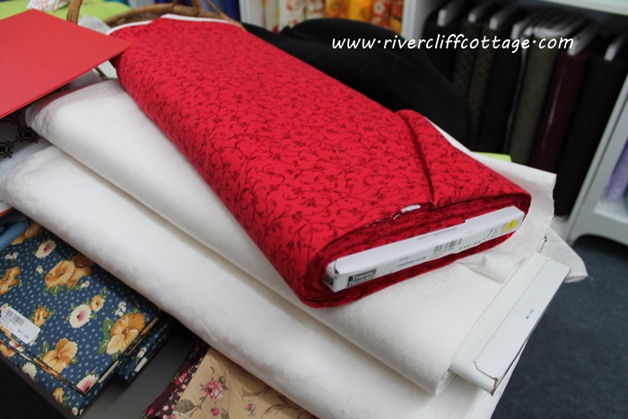 Fabric Red and White