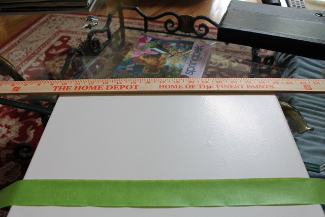 Green Tape on White Plywood