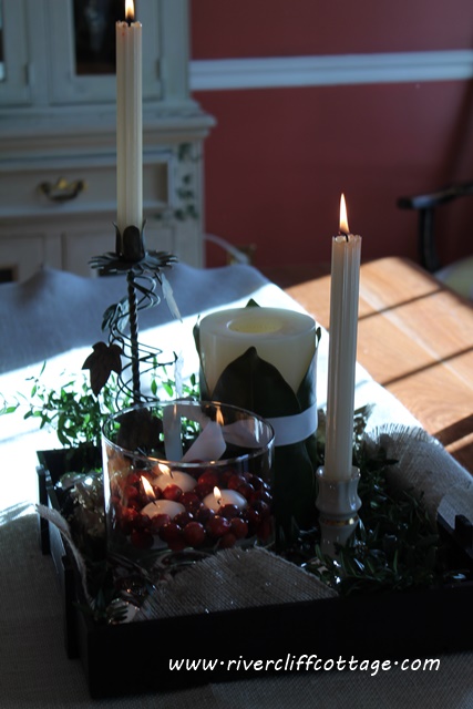 Natural Christmas Table Centerpiece