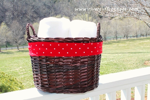 Red Towel Basket